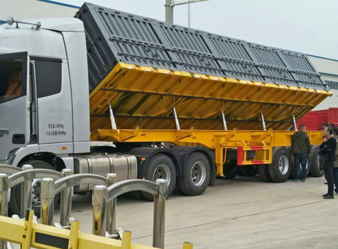 侧翻自卸半挂车