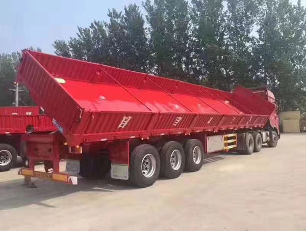 侧翻自卸半挂车
