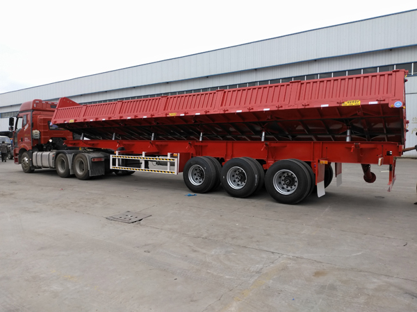 侧翻自卸半挂车